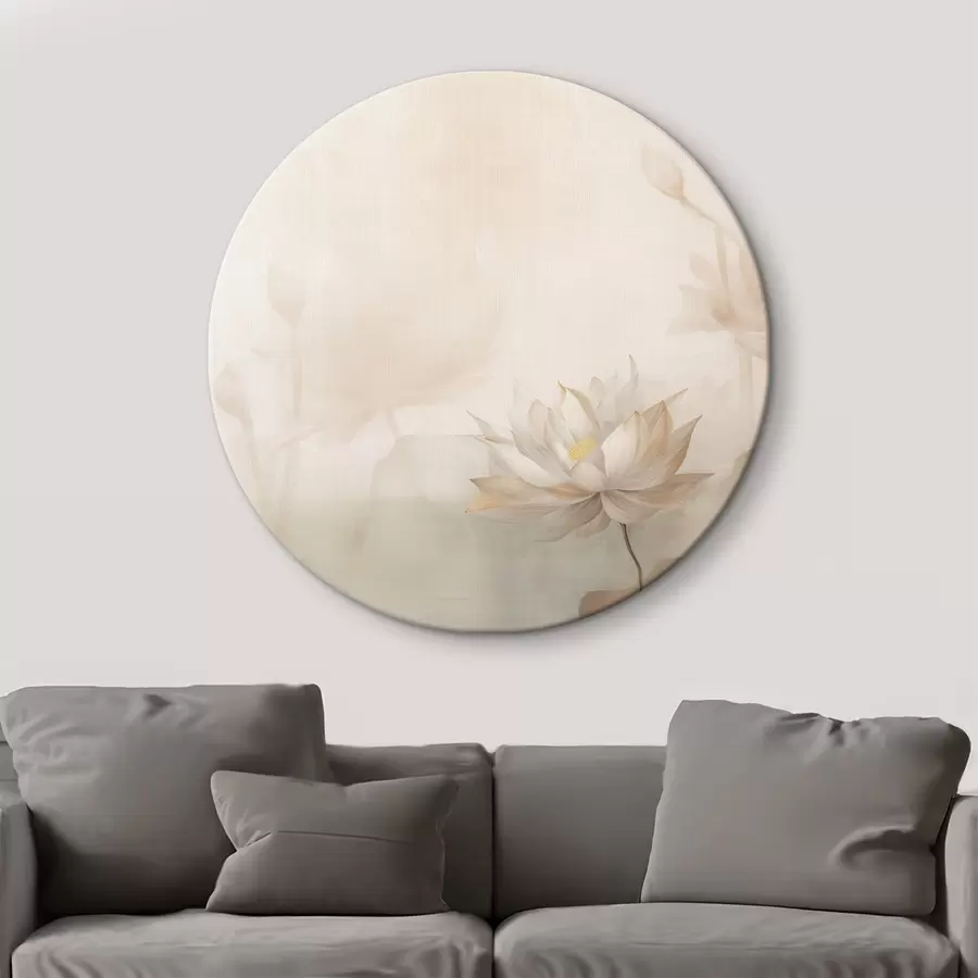  Peintures Fleur de lotus sur fond clair r46070