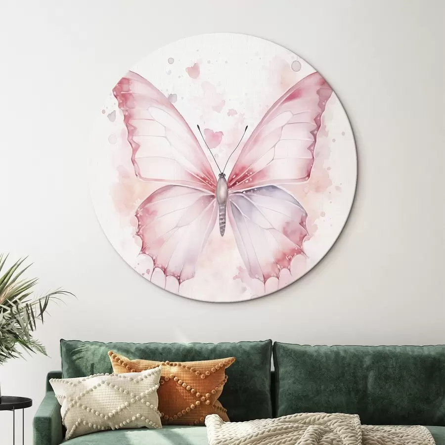 Peintures Papillon rose, technique aquarelle r46073
