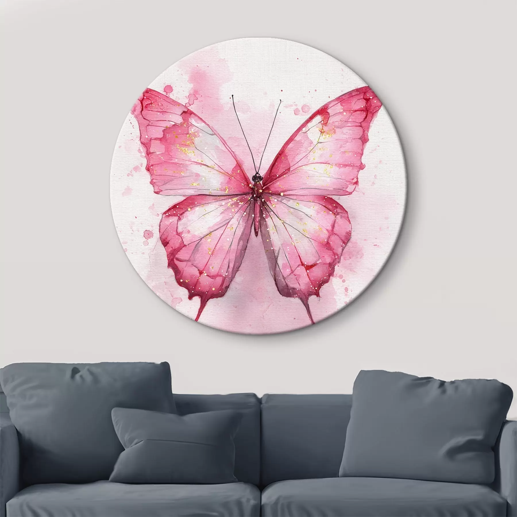  Peintures Papillon délicat sur fond aquarelle r46077