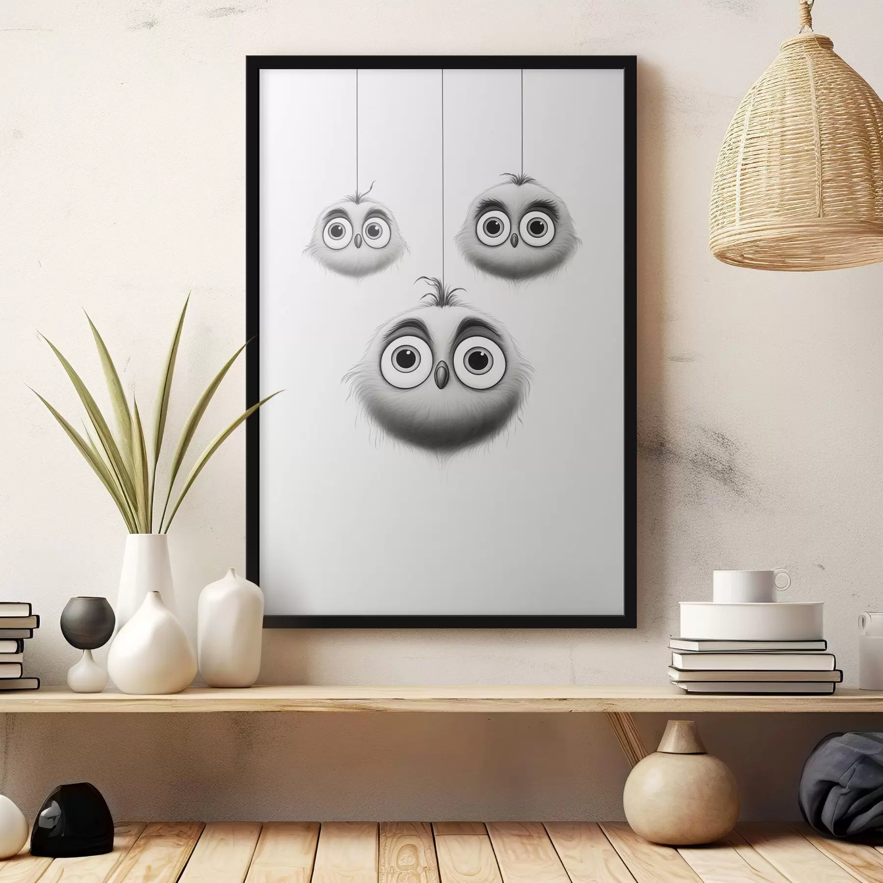 Fotobehang Drie schattige vogeltjes f46072