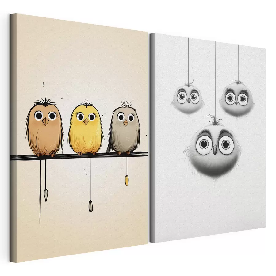  Schilderijen Schattige kleine vogeltjes m00862