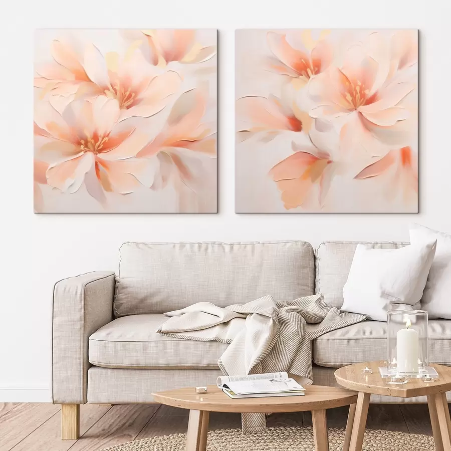  Peintures Fleurs abstraites délicates m00789