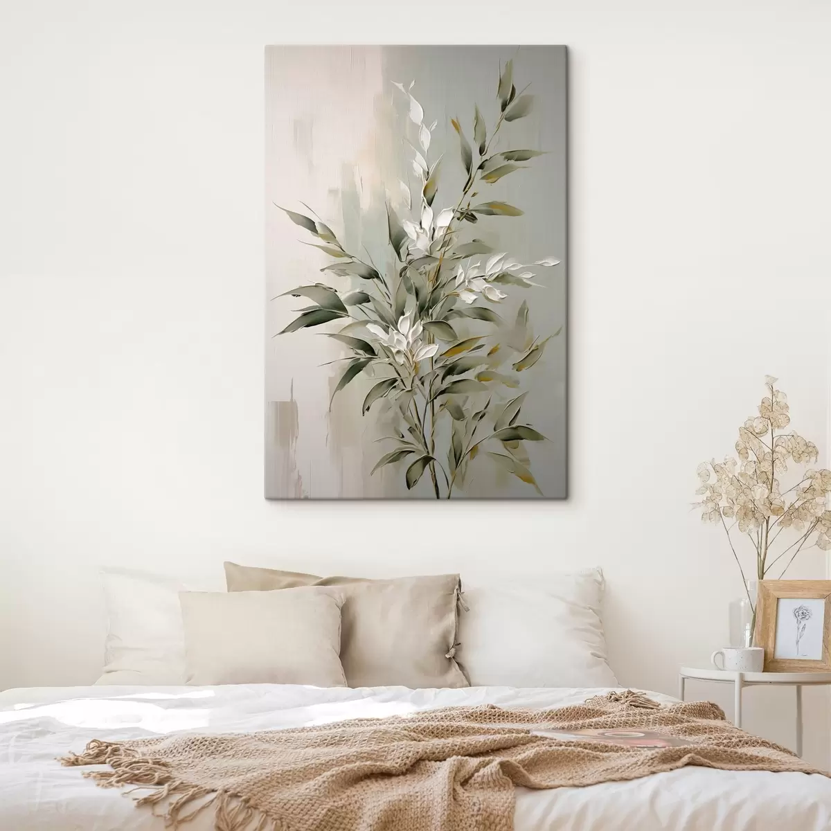  Peintures Branche abstraite avec des feuilles s46135