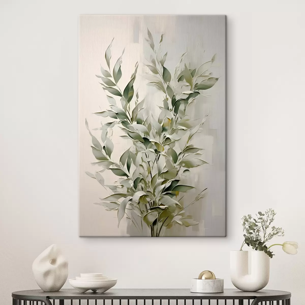  Peintures Branche abstraite avec des feuilles s46136