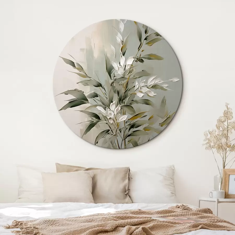  Peintures Branche abstraite avec des feuilles r46135