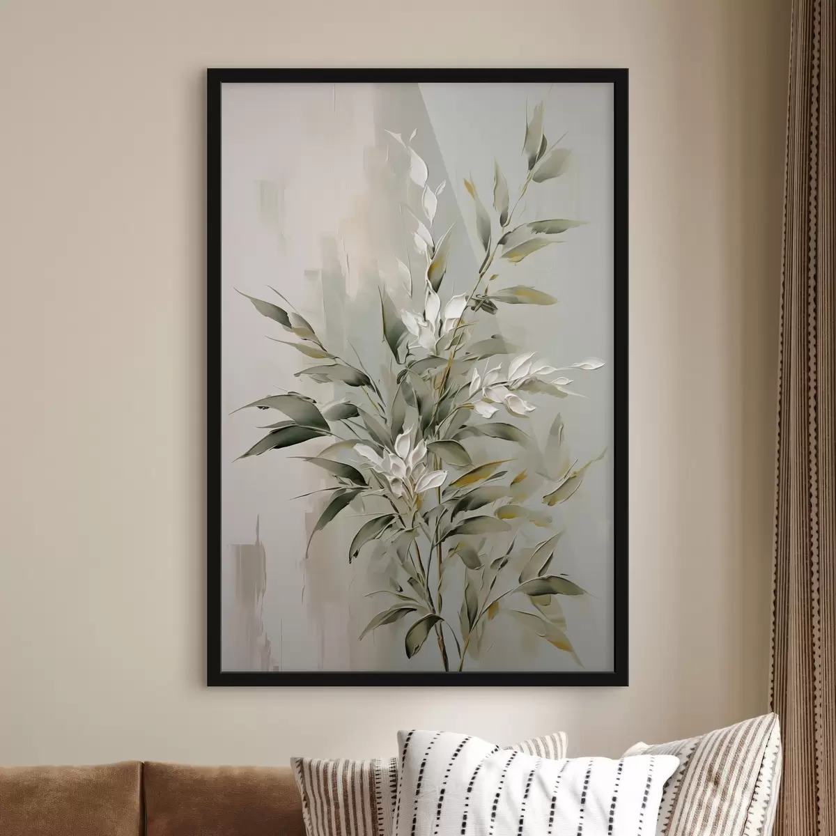 Affiche Branche abstraite avec des feuilles f46135