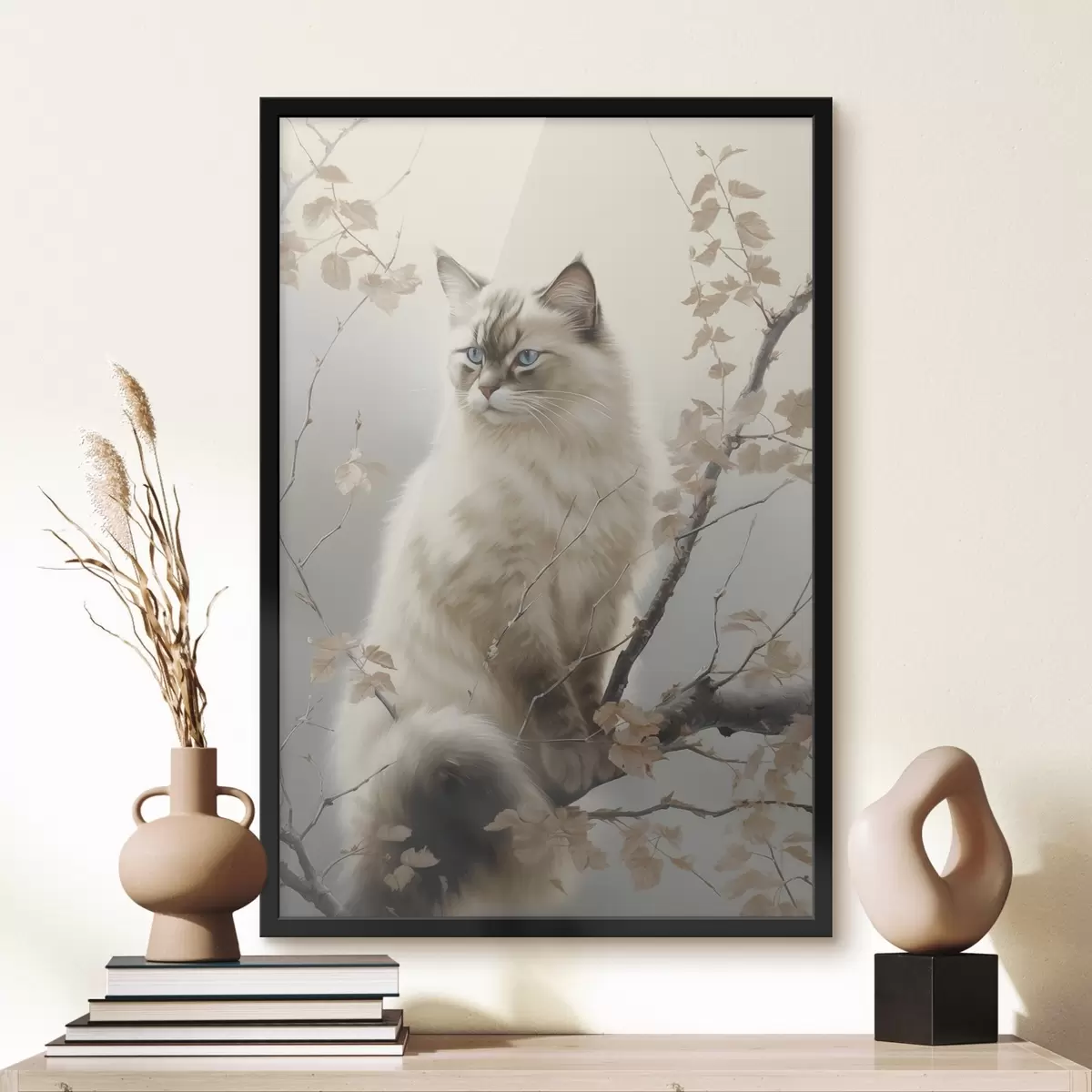 Poster Een kat op een boomtak f46300