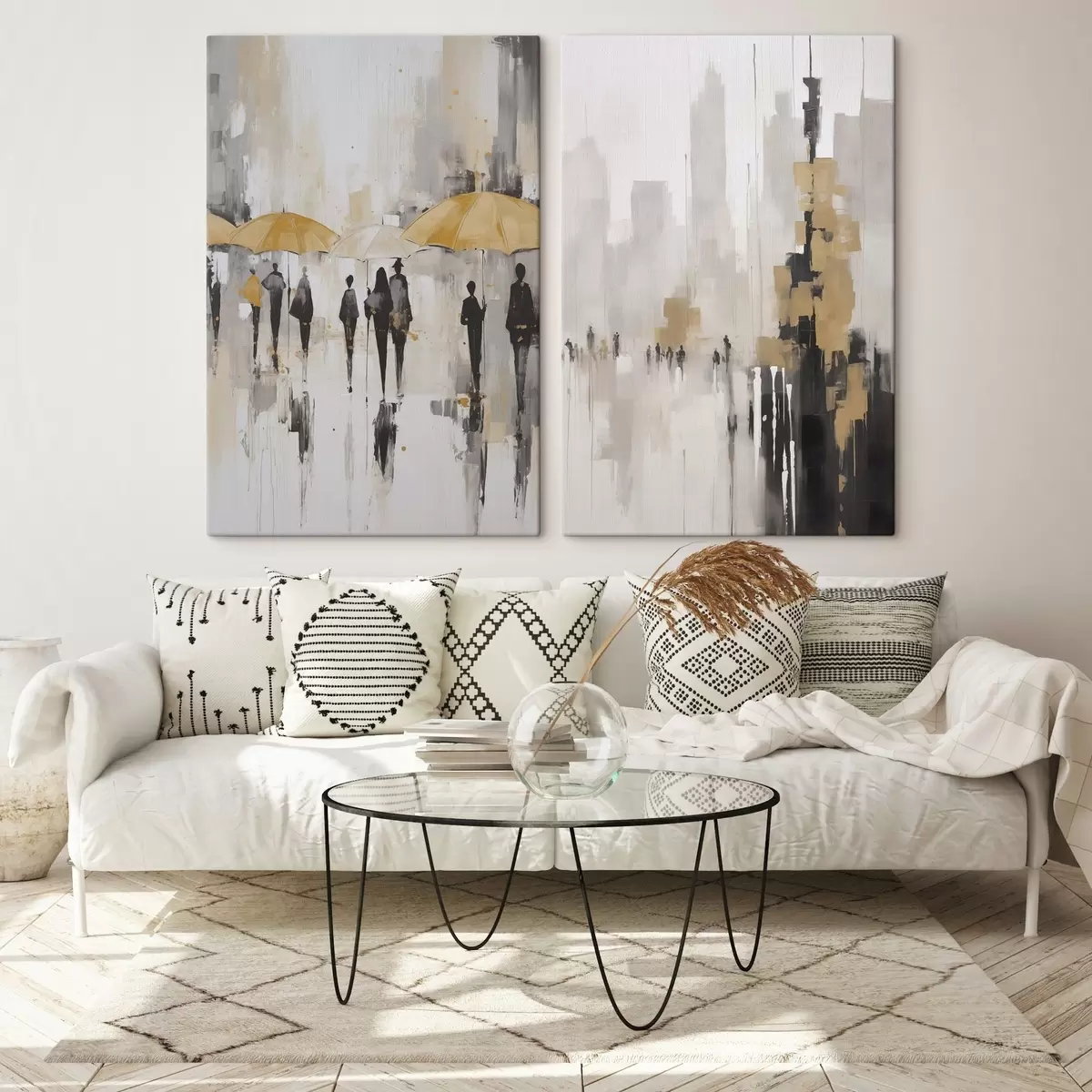  Peintures Paysage urbain abstrait m00873