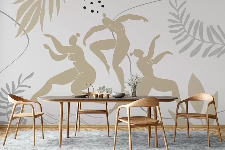 Fotobehang Abstracte silhouetten van vrouwen w04725