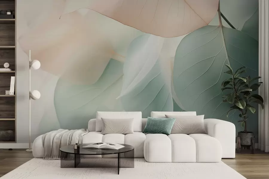 Papier peint photo Feuilles abstraites w04726