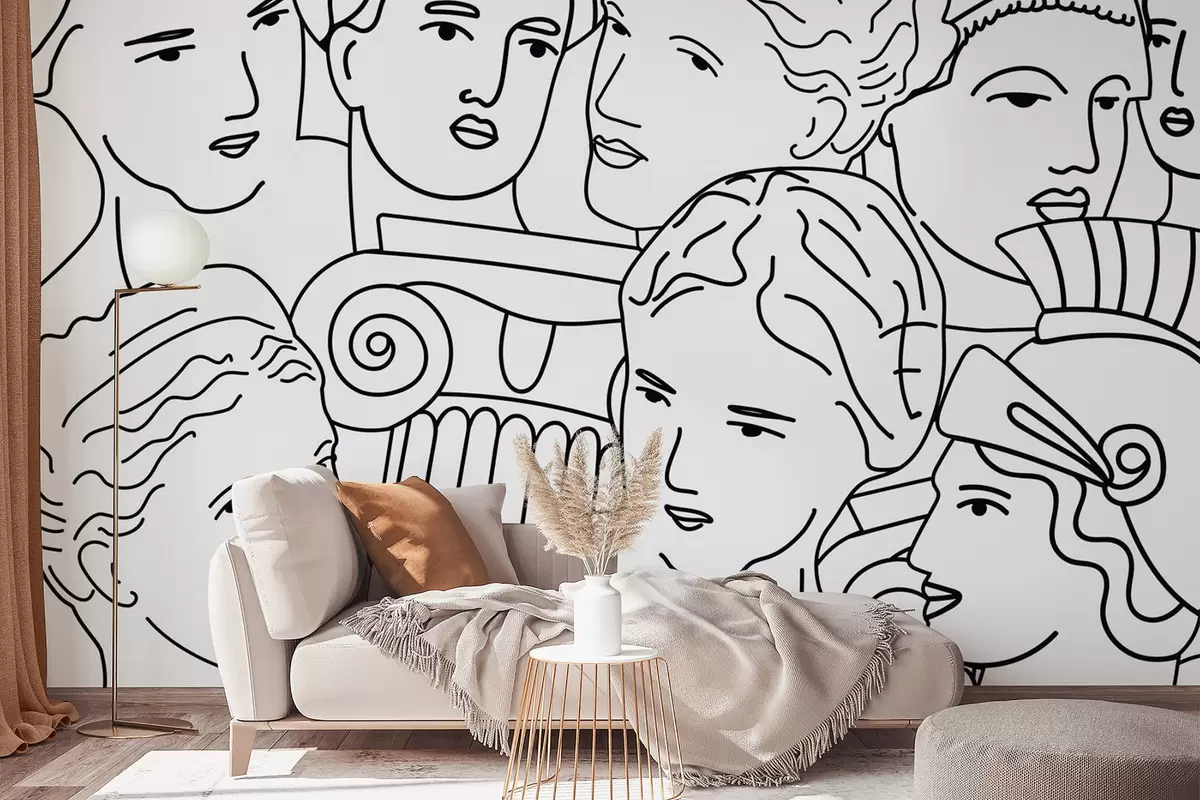 Papier peint photo Visages anciens w04728