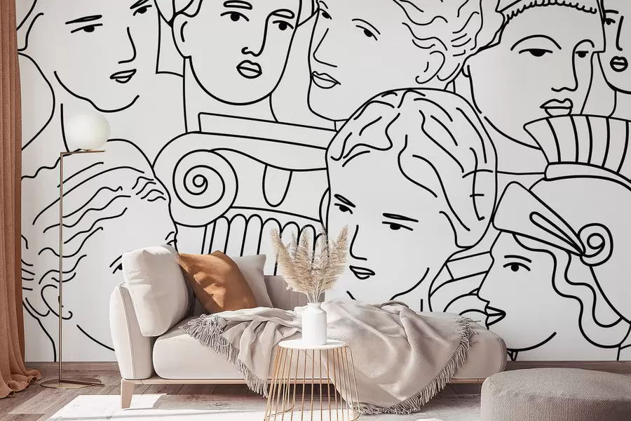 Fotobehang Oude gezichten w04728