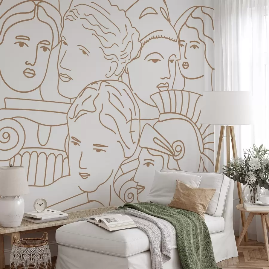 Fotobehang Oude gezichten w04728v1