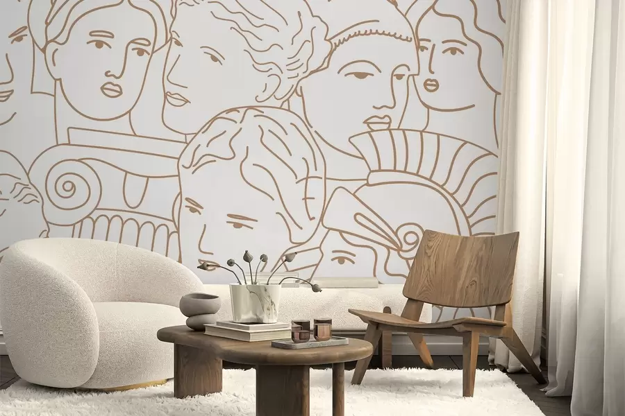 Papier peint photo Visages anciens w04728v1