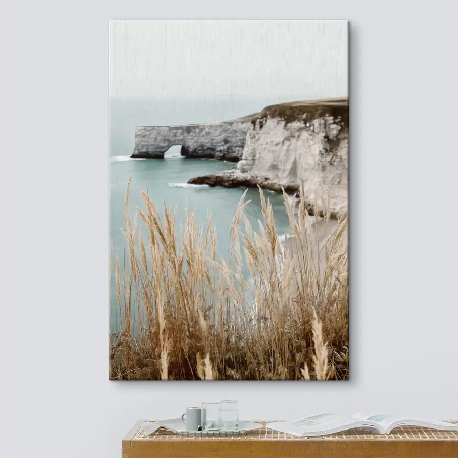  Schilderijen Kustkliffen met riet op de voorgrond s46141