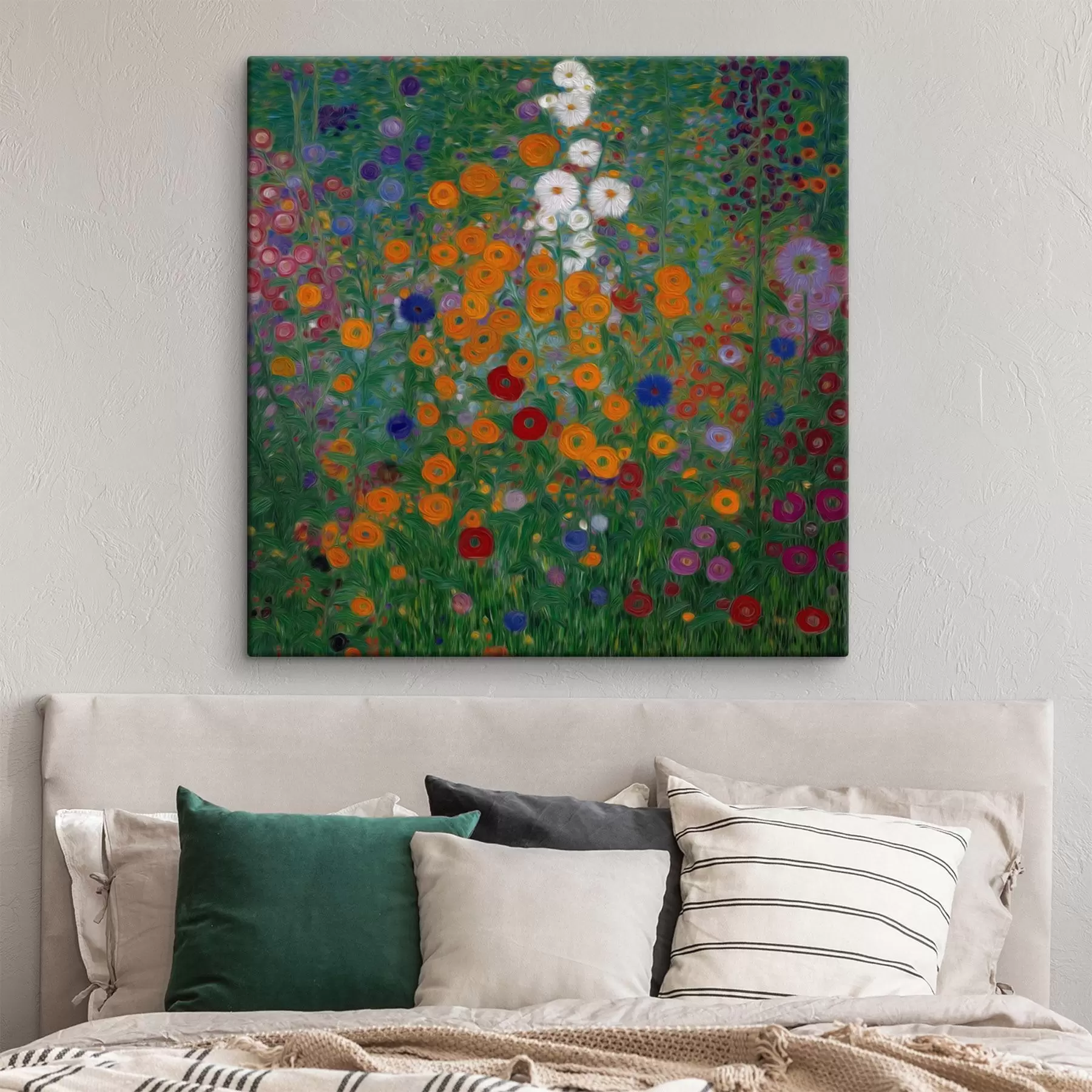  Schilderijen Kleurrijk bloemenveld met witte accenten s46172