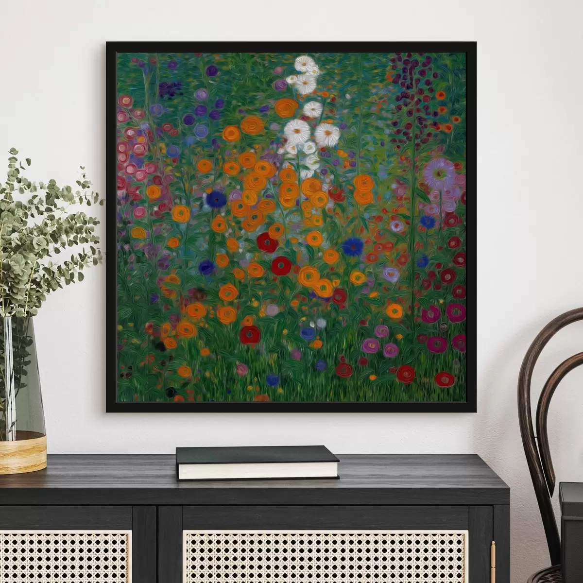 Affiche Champ de fleurs coloré avec des touches de blanc f46172