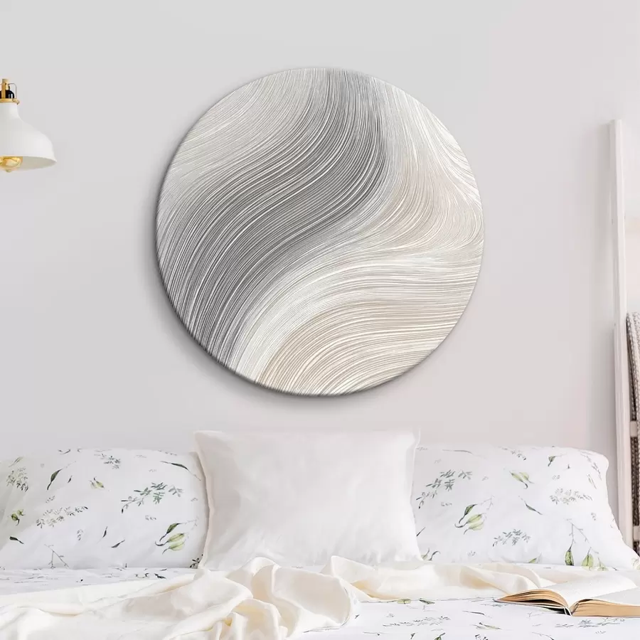  Schilderijen Abstracte vloeiende lijnen in neutrale tinten r46154