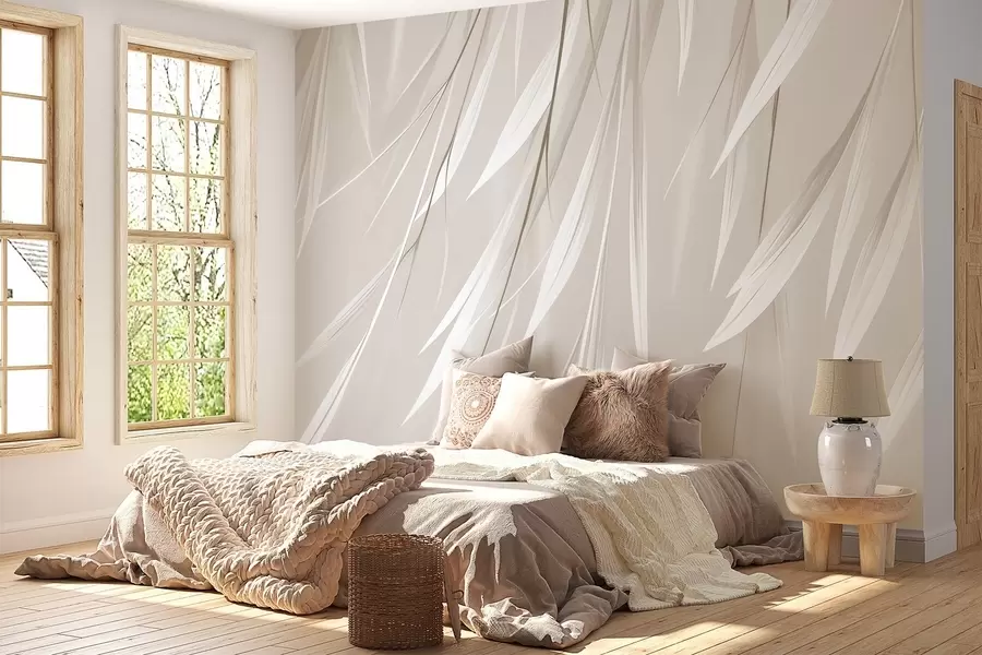 Papier peint photo Feuilles fines suspendues w04703