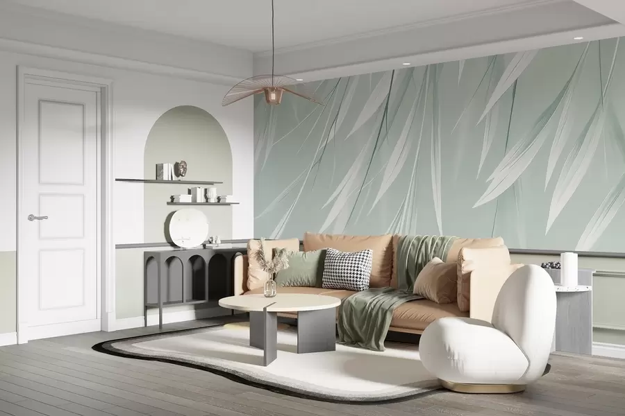 Papier peint photo Feuilles fines suspendues w04703v1