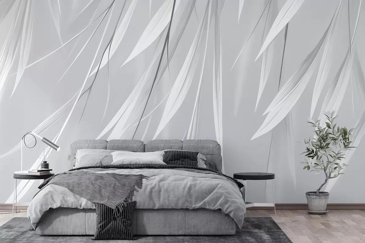 Fotobehang Hangende dunne bladeren w04703v3