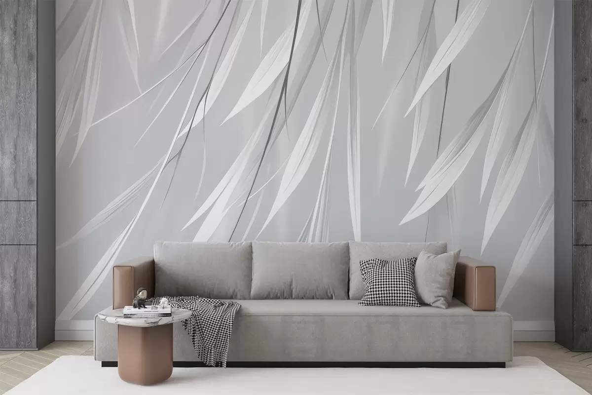 Fotobehang Hangende dunne bladeren w04703v3