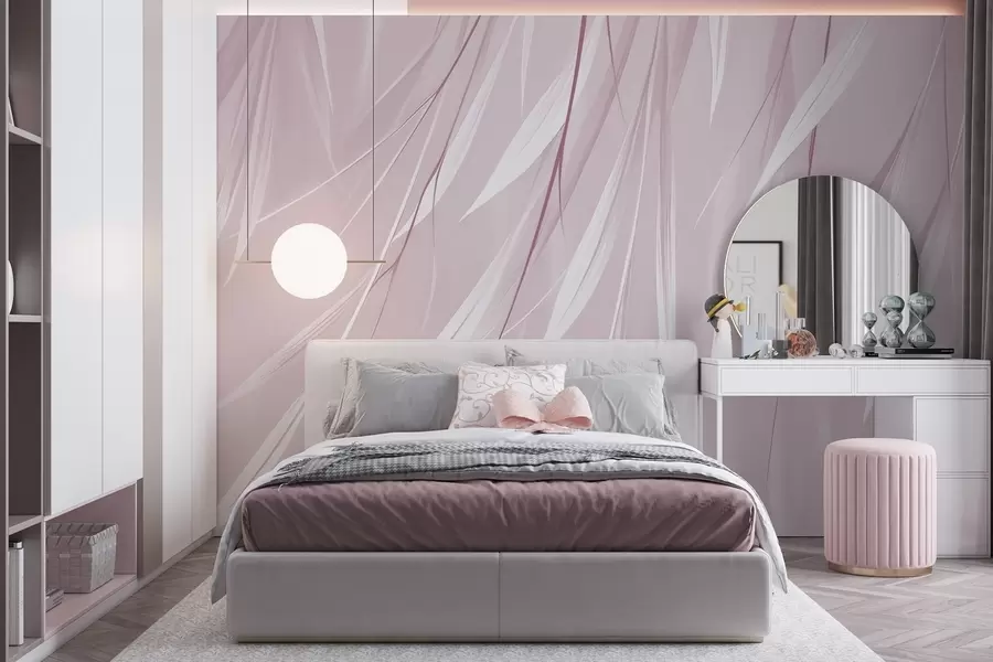 Fotobehang Hangende dunne bladeren w04703v4