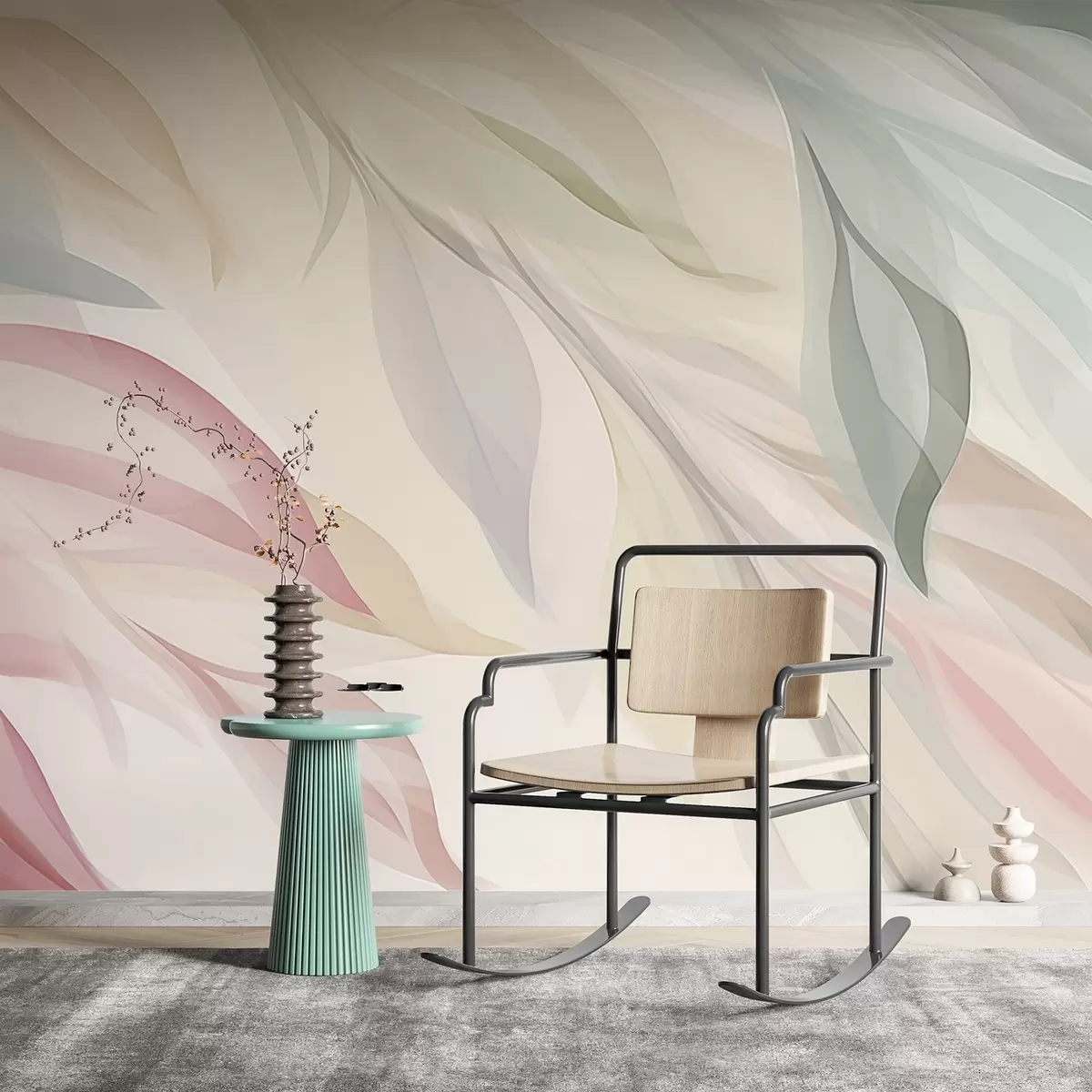 Fotobehang Scherpe veelkleurige bladeren w04742