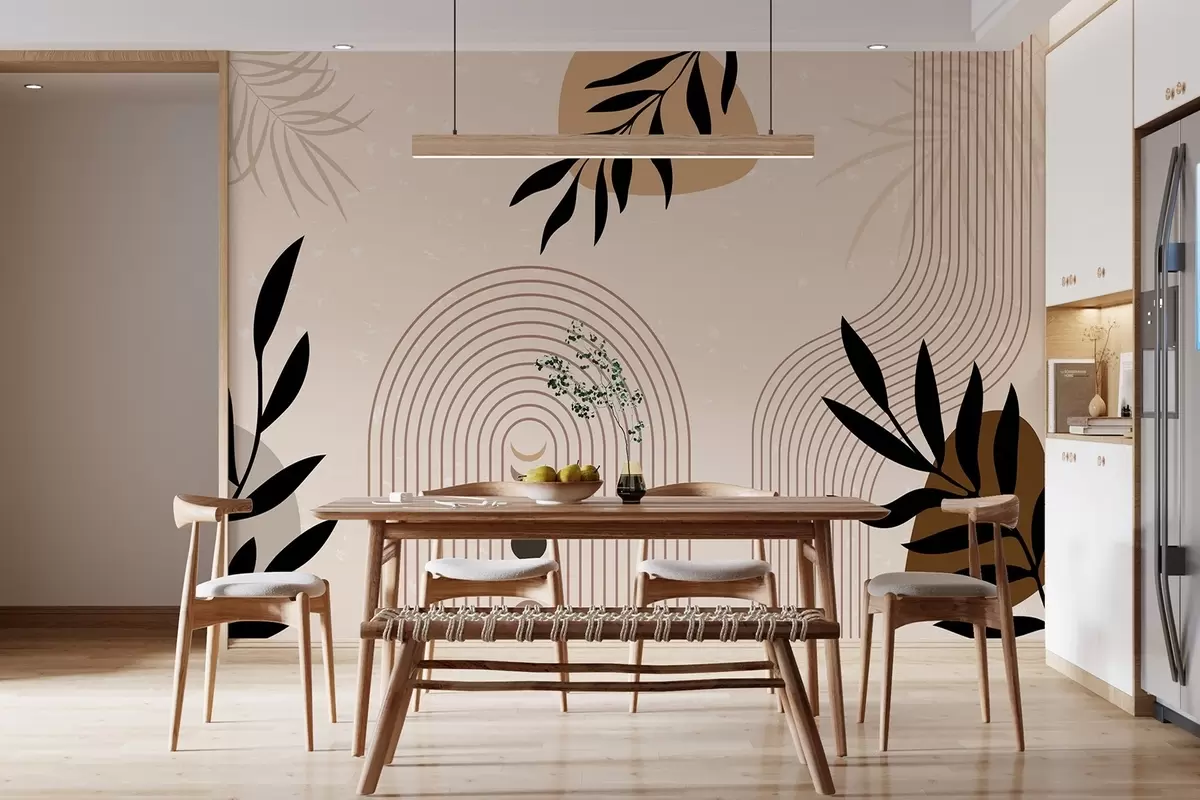 Fotobehang Samenvatting met planten w04745