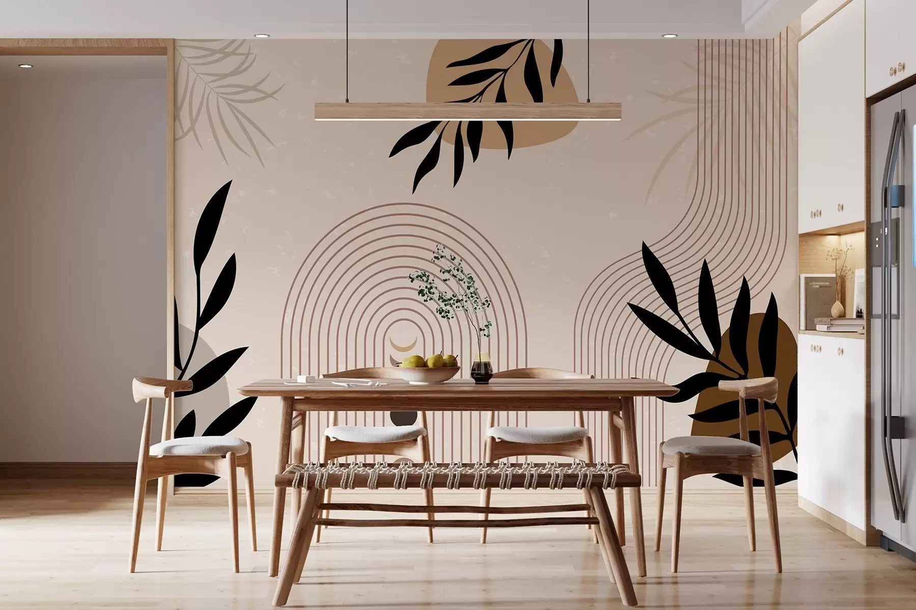 Fotobehang Samenvatting met planten w04745