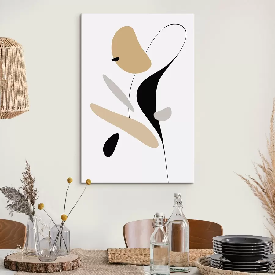  Peintures Composition abstraite avec des taches et des lignes s46350