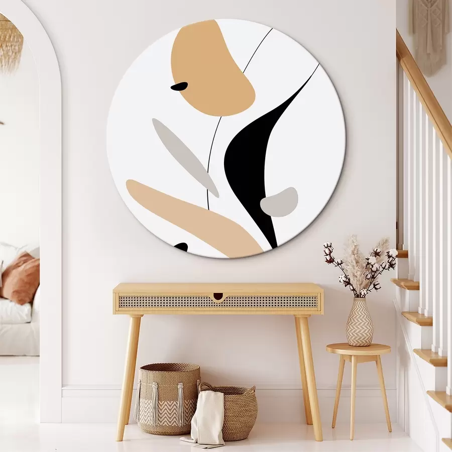  Peintures Composition abstraite avec des taches et des lignes r46350