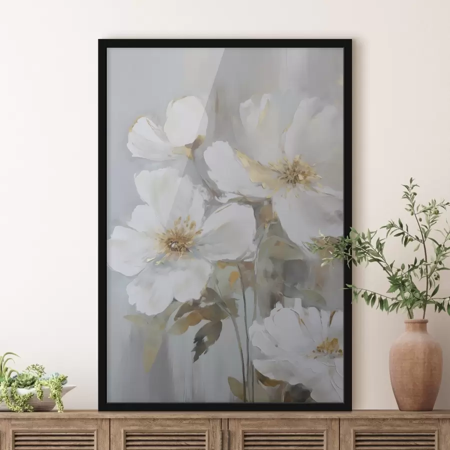 Papier peint photo Fleurs abstraites imitation de peinture f46346