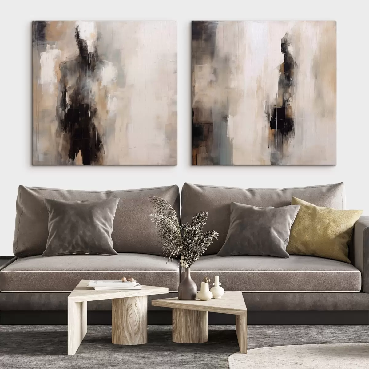  Peintures Figures humaines abstraites dans l'ombre m00860