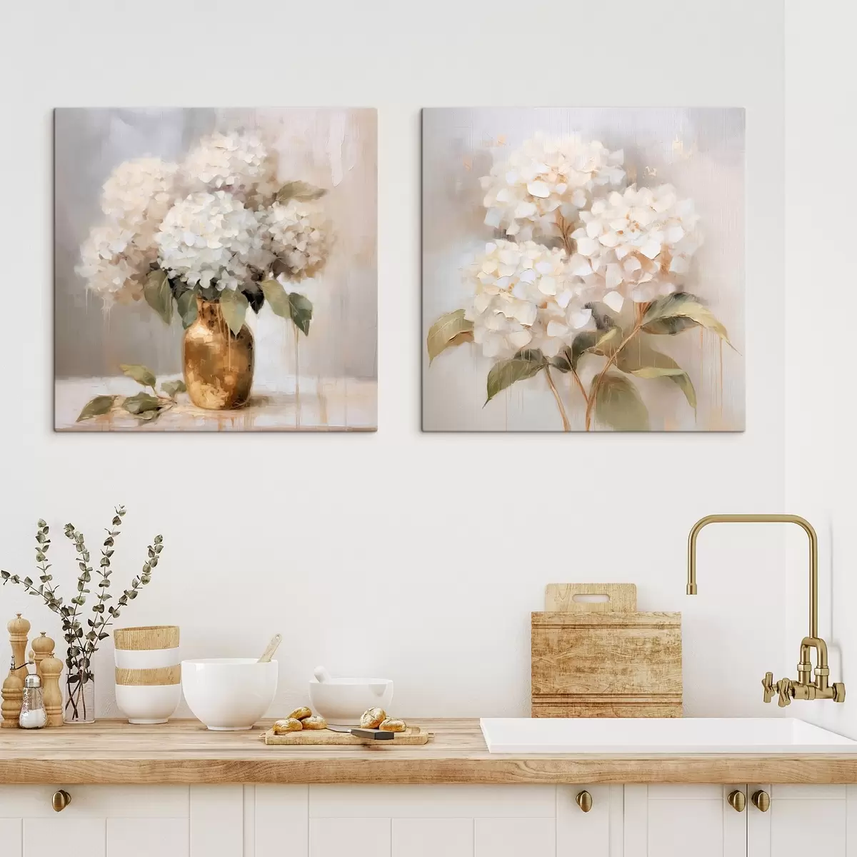  Peintures Hortensias délicats m00857