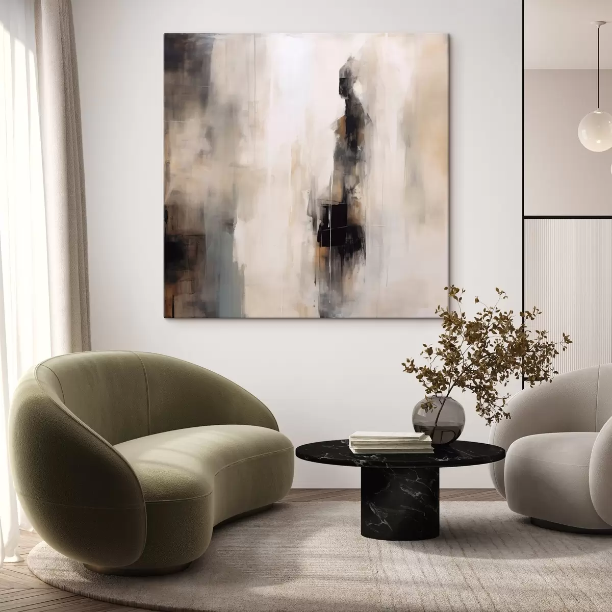  Peintures Une figure humaine abstraite s46361