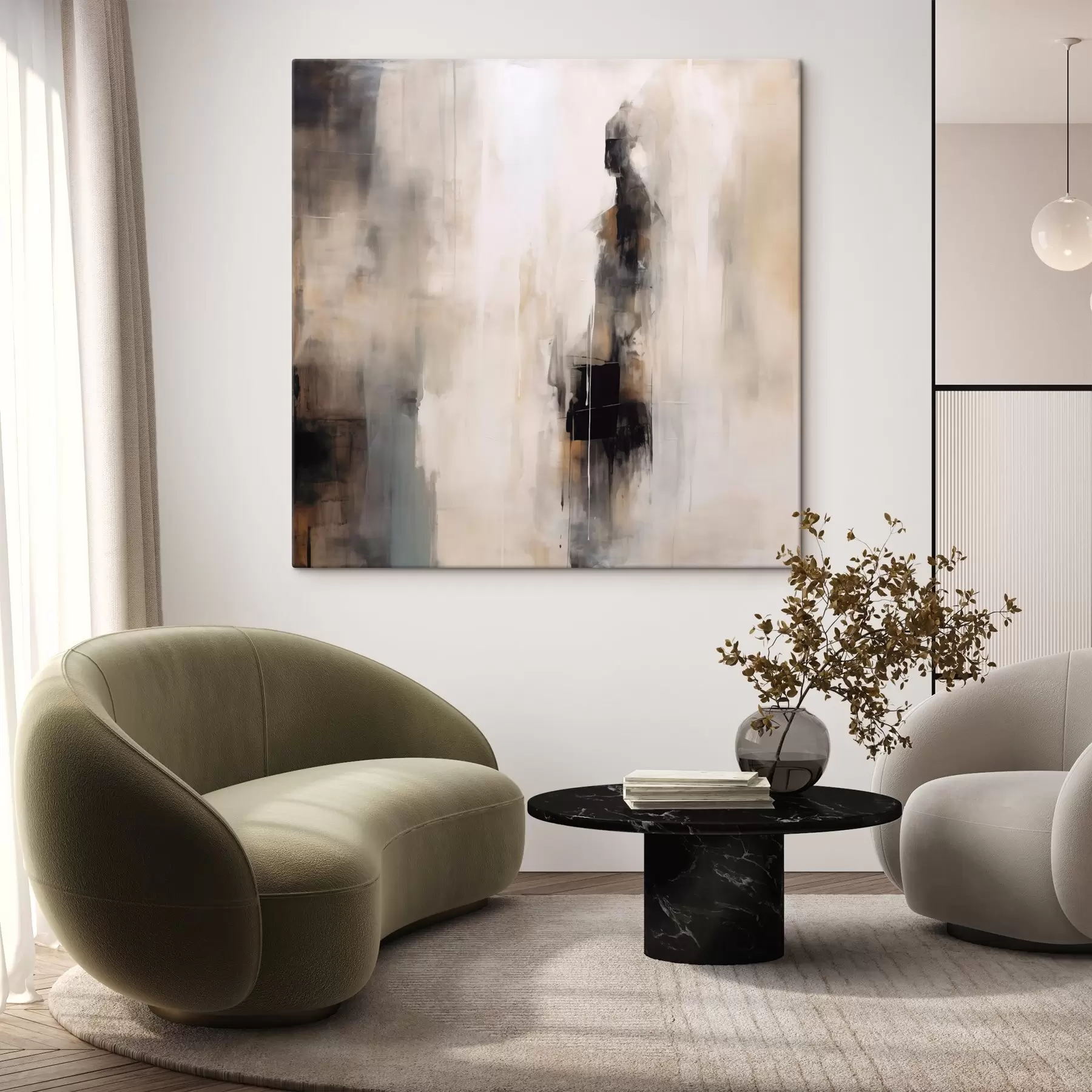  Schilderijen Een abstracte menselijke figuur s46361