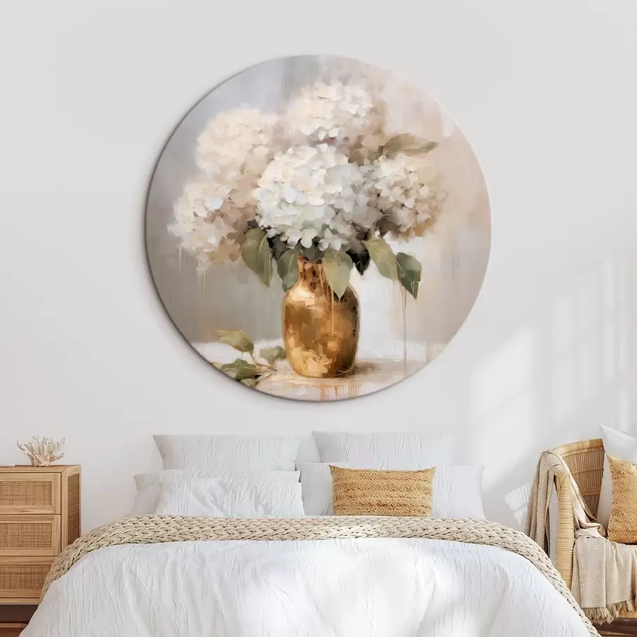  Peintures Bouquet délicat d'hortensias dans un vase r46263