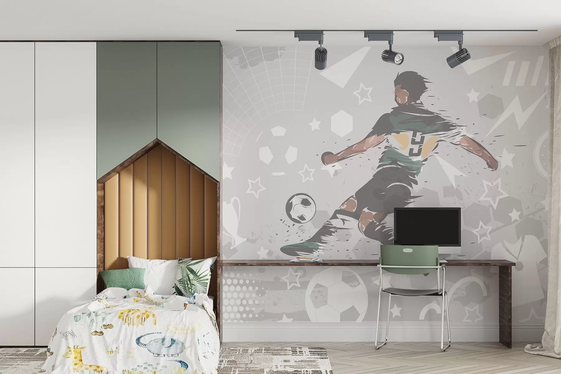 Fotobehang Voetballer, sport w04763