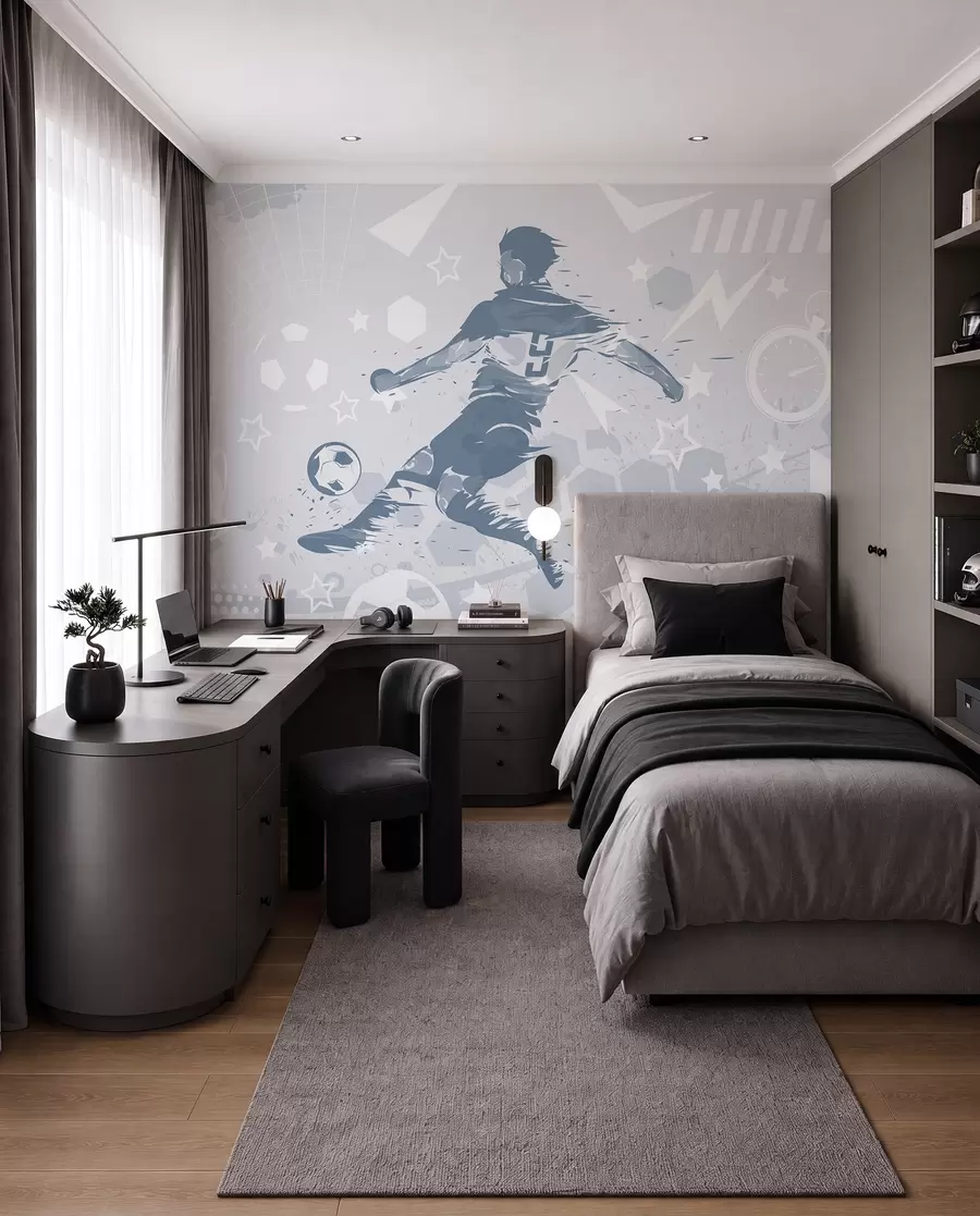 Papier peint photo Joueur de football, sport w04763v1