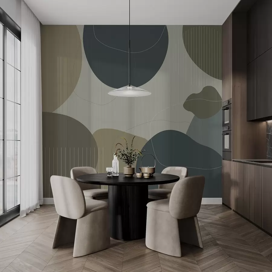 Papier peint photo Cercles abstraits w04759v2