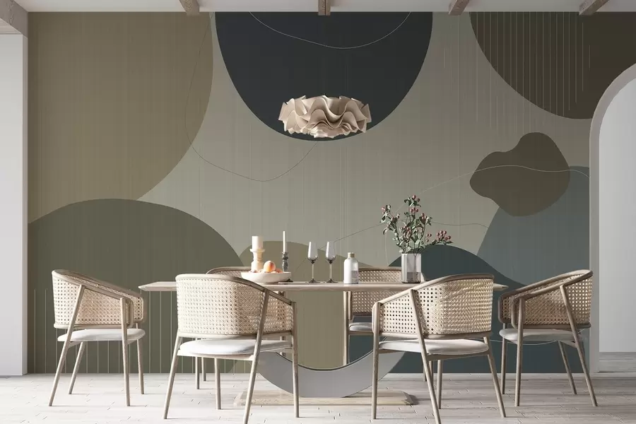 Papier peint photo Cercles abstraits w04759v2