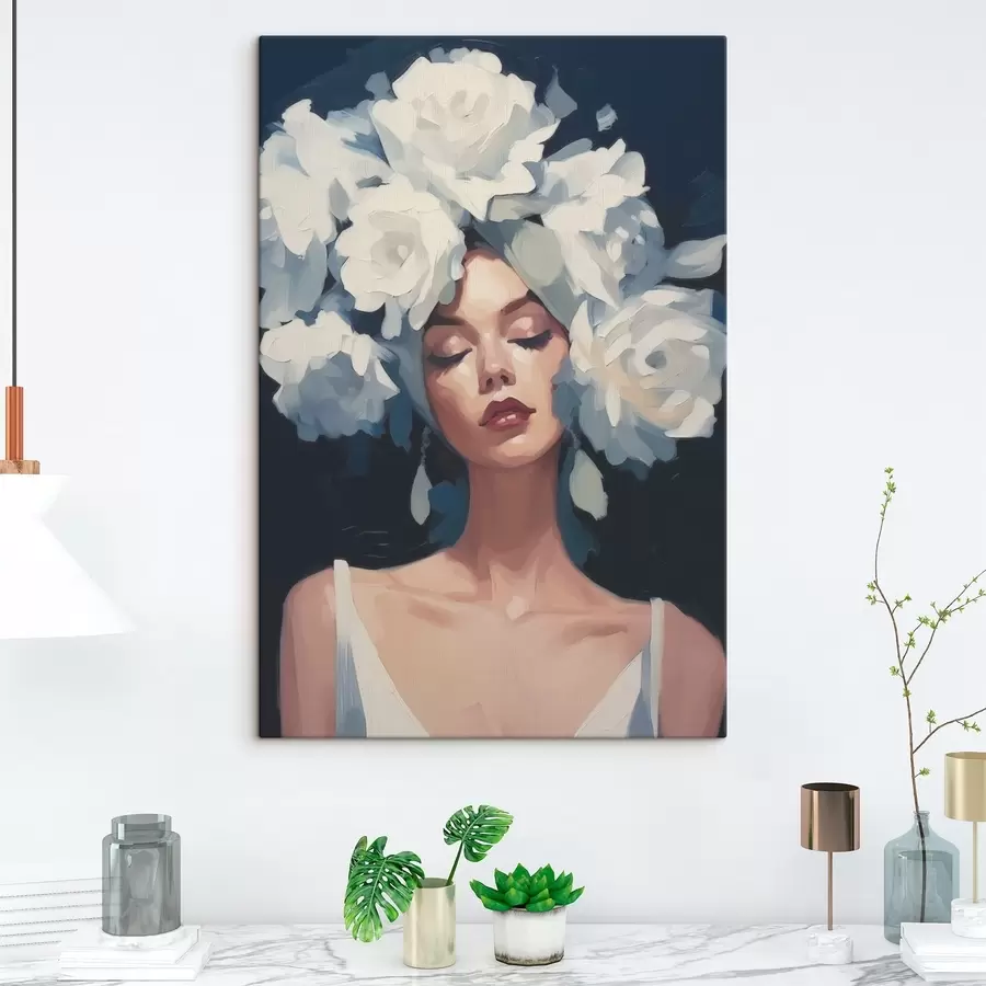 Peintures Fille dans les fleurs s46419