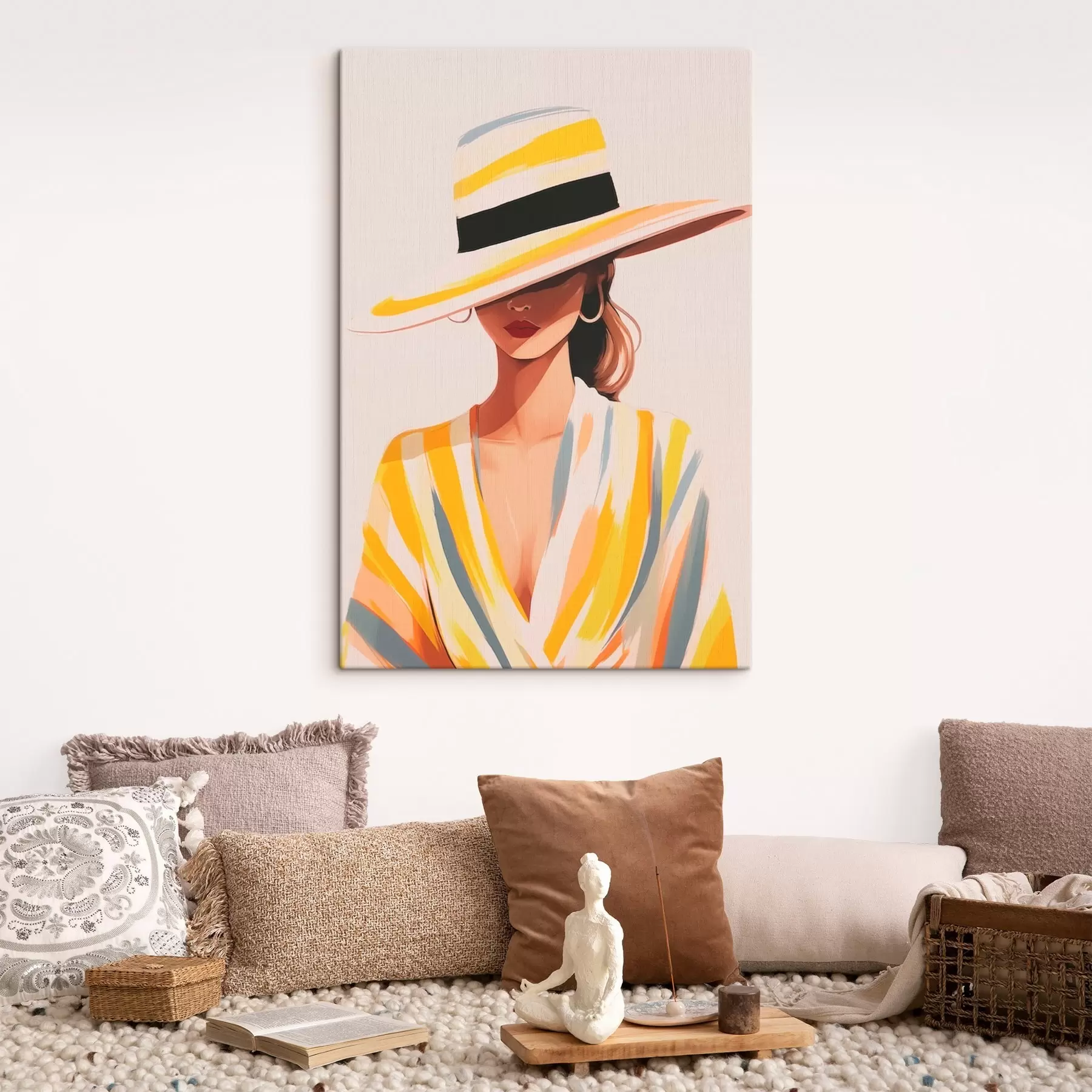  Peintures Fille au chapeau s46421