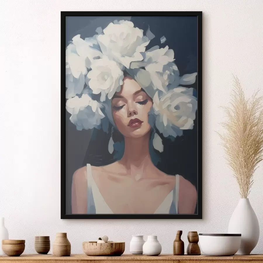 Papier peint photo Fille dans les fleurs f46419