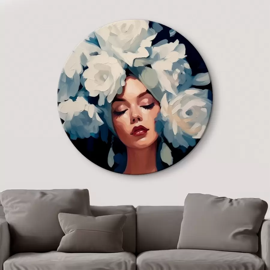  Peintures Fille dans les fleurs r46419