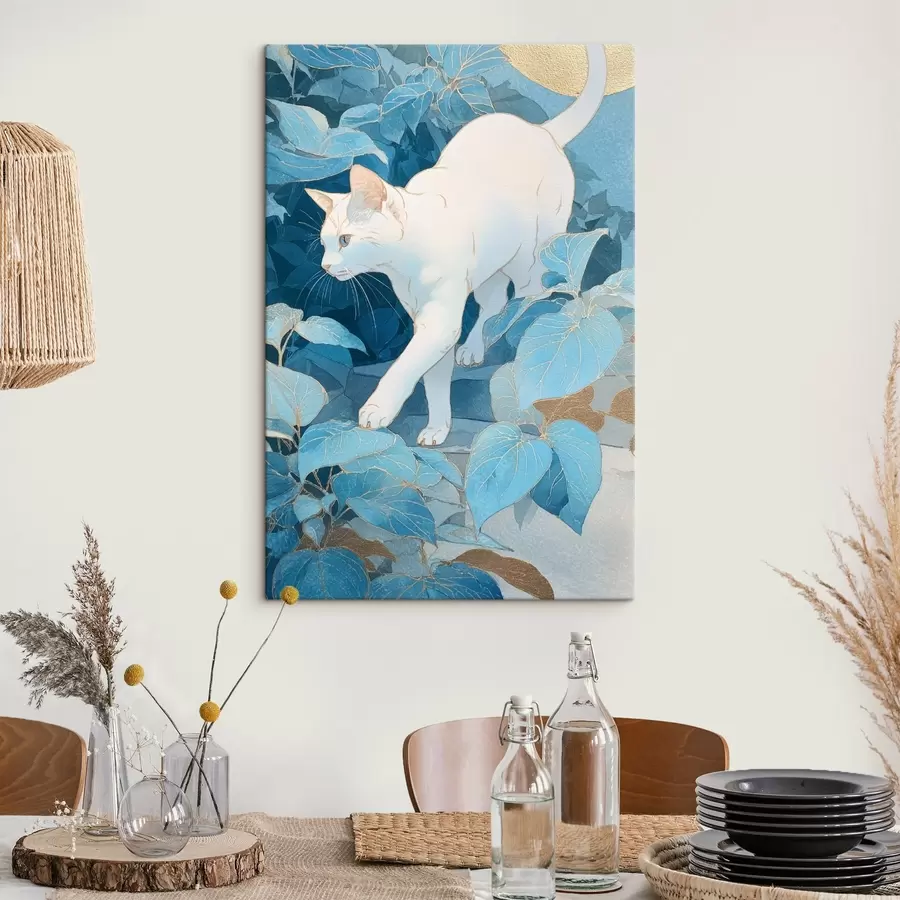  Peintures Chat parmi les feuilles s46362