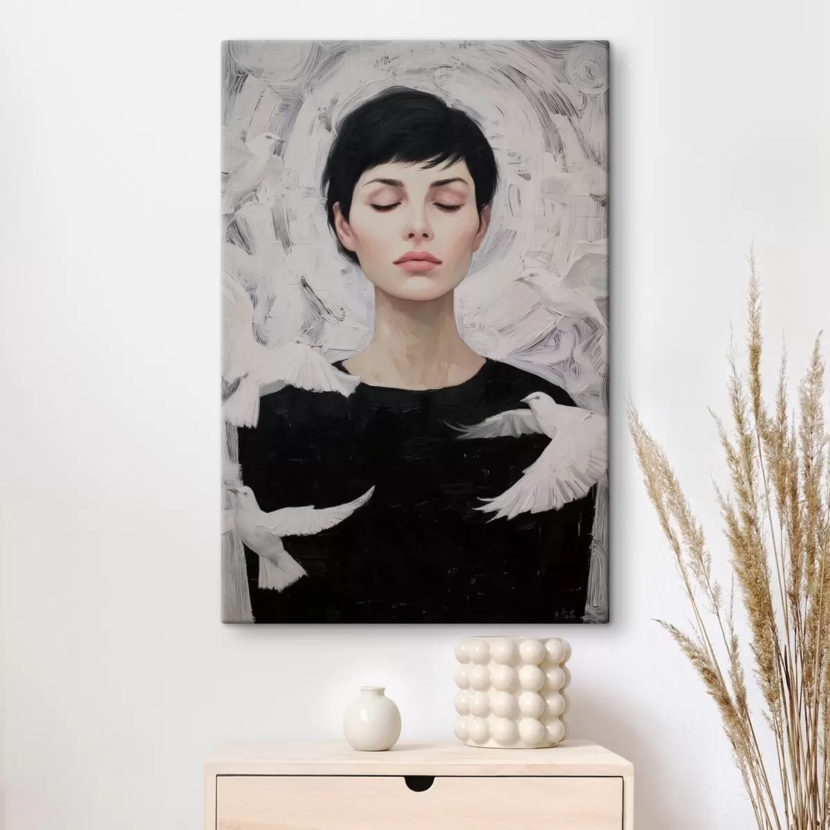  Schilderijen Meisje met vogels s46368