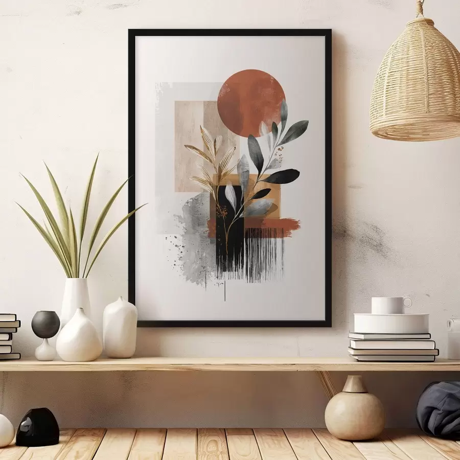 Papier peint photo Géométrie et abstraction des feuilles f46388