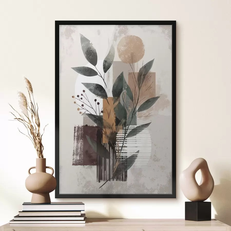 Papier peint photo Abstraction des feuilles f46393